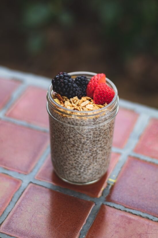 Chia strawberry pudding